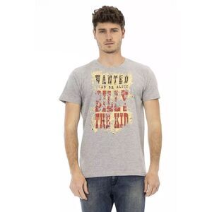 Trussardi Action Billy The Kid Graphic Tee Men Gray T-Shirts